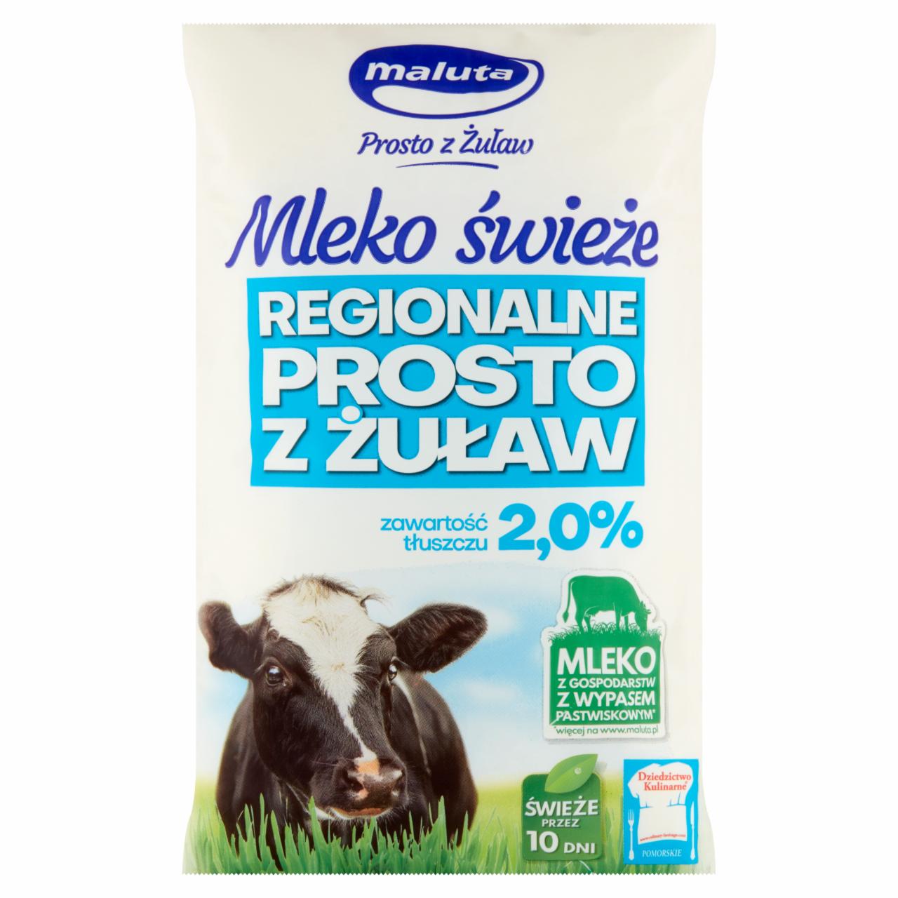 Zdjęcia - Maluta Mleko świeże 2,0 % 1 l