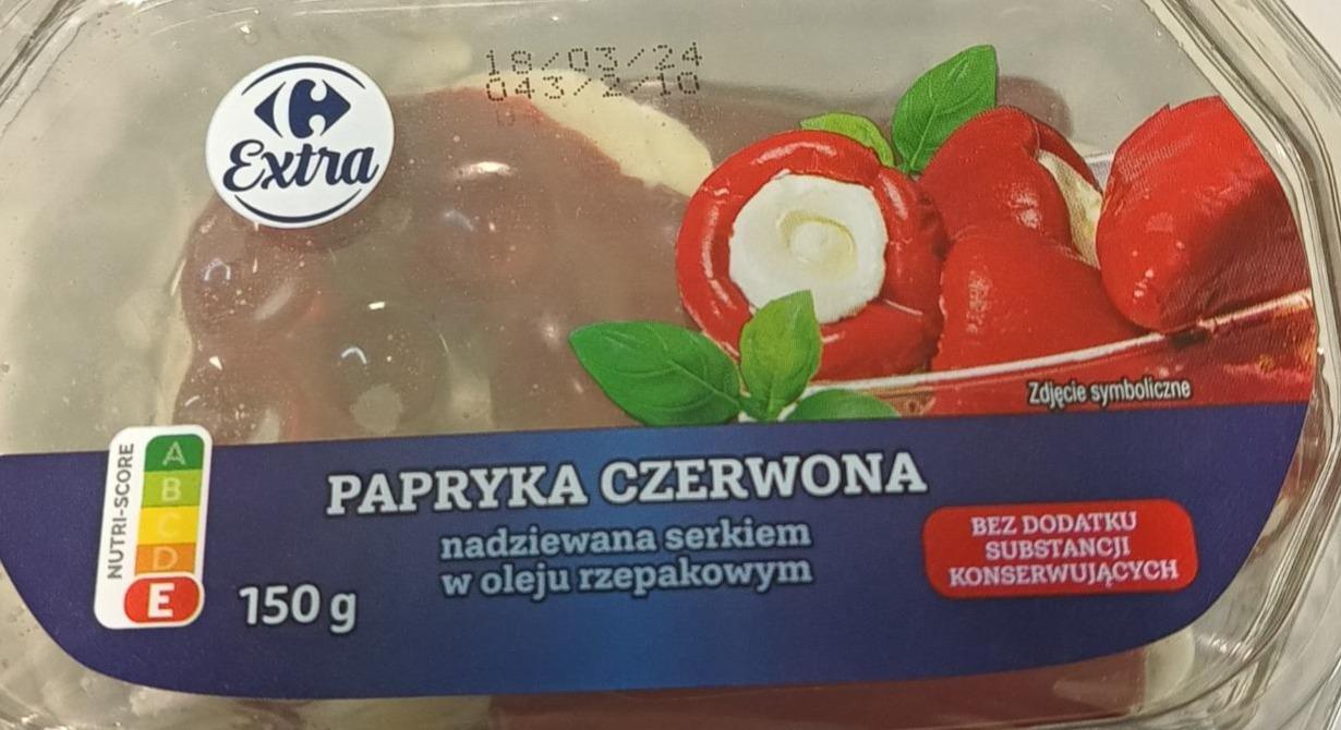 Zdjęcia - papryka czerwona nadziewana serkiem Carrefour