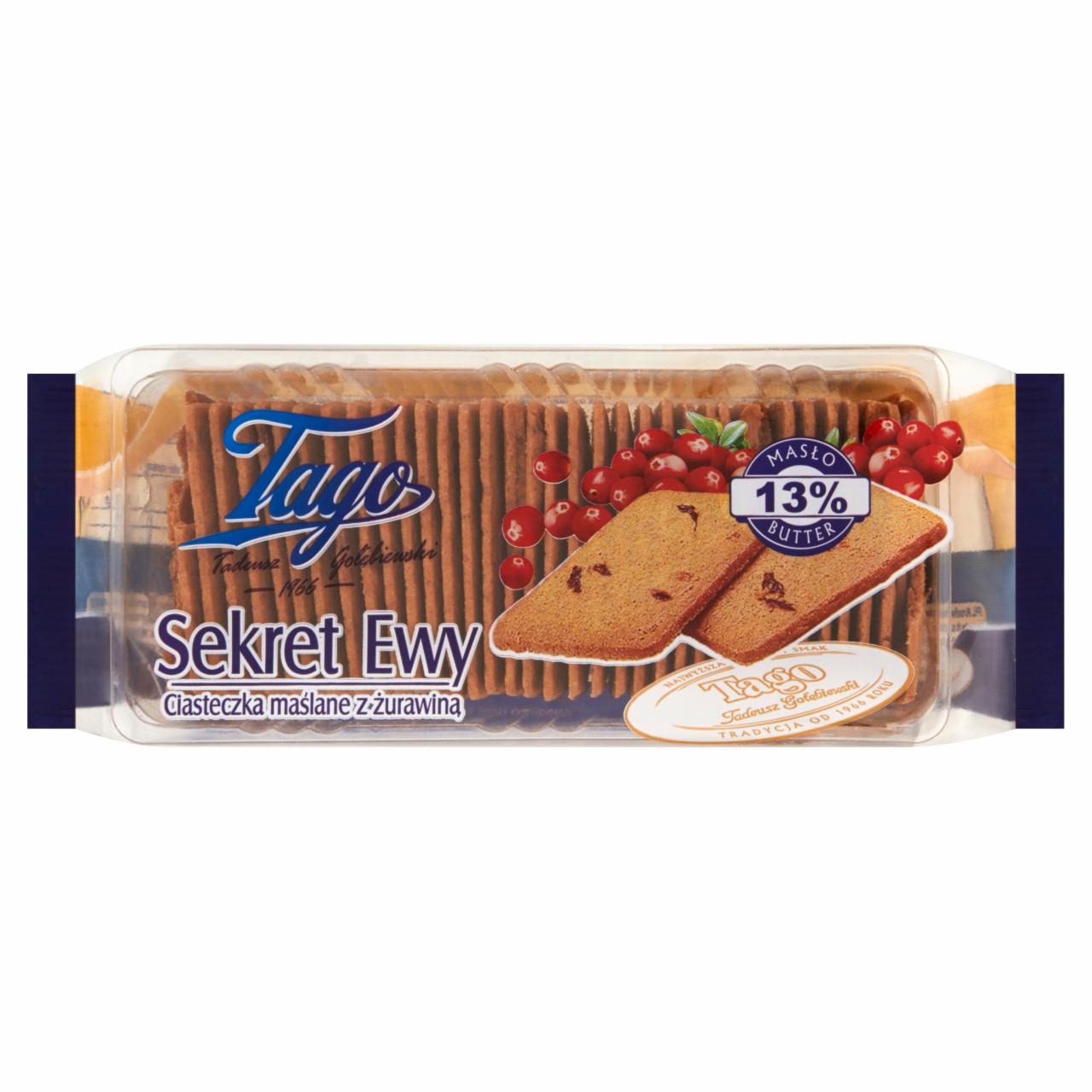 Zdjęcia - Tago Sekret Ewy Ciasteczka maślane z żurawiną 190 g