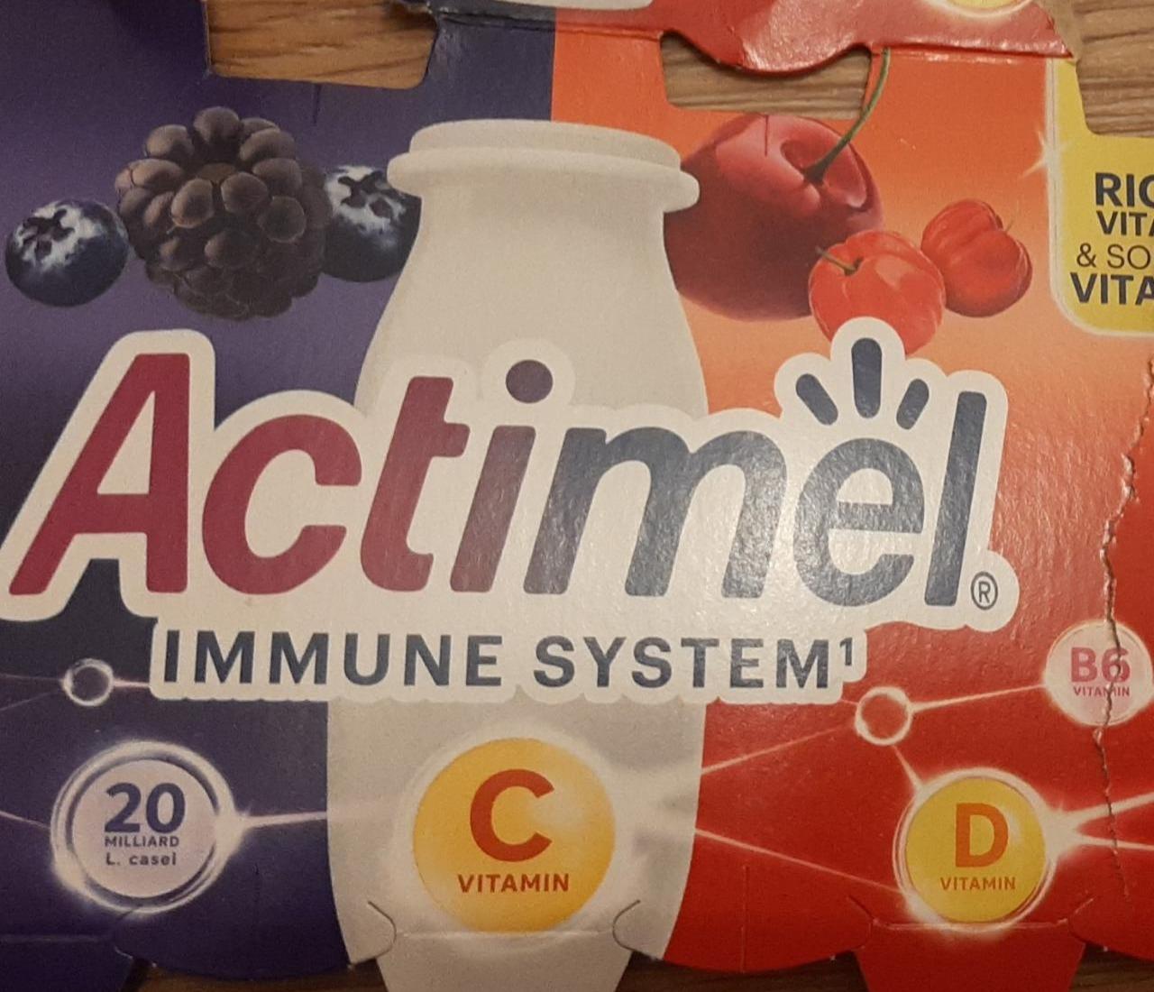 Zdjęcia - Actimel XXL Napój jogurtowy o smaku jagodowo-jeżynowym i czereśnia-acerola 1,2 kg (12 x 100 g)