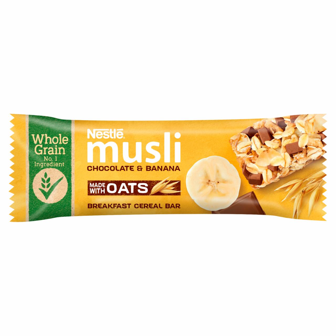 Zdjęcia - Nestlé Musli Batonik zbożowy z mleczną czekoladą i bananami 35 g