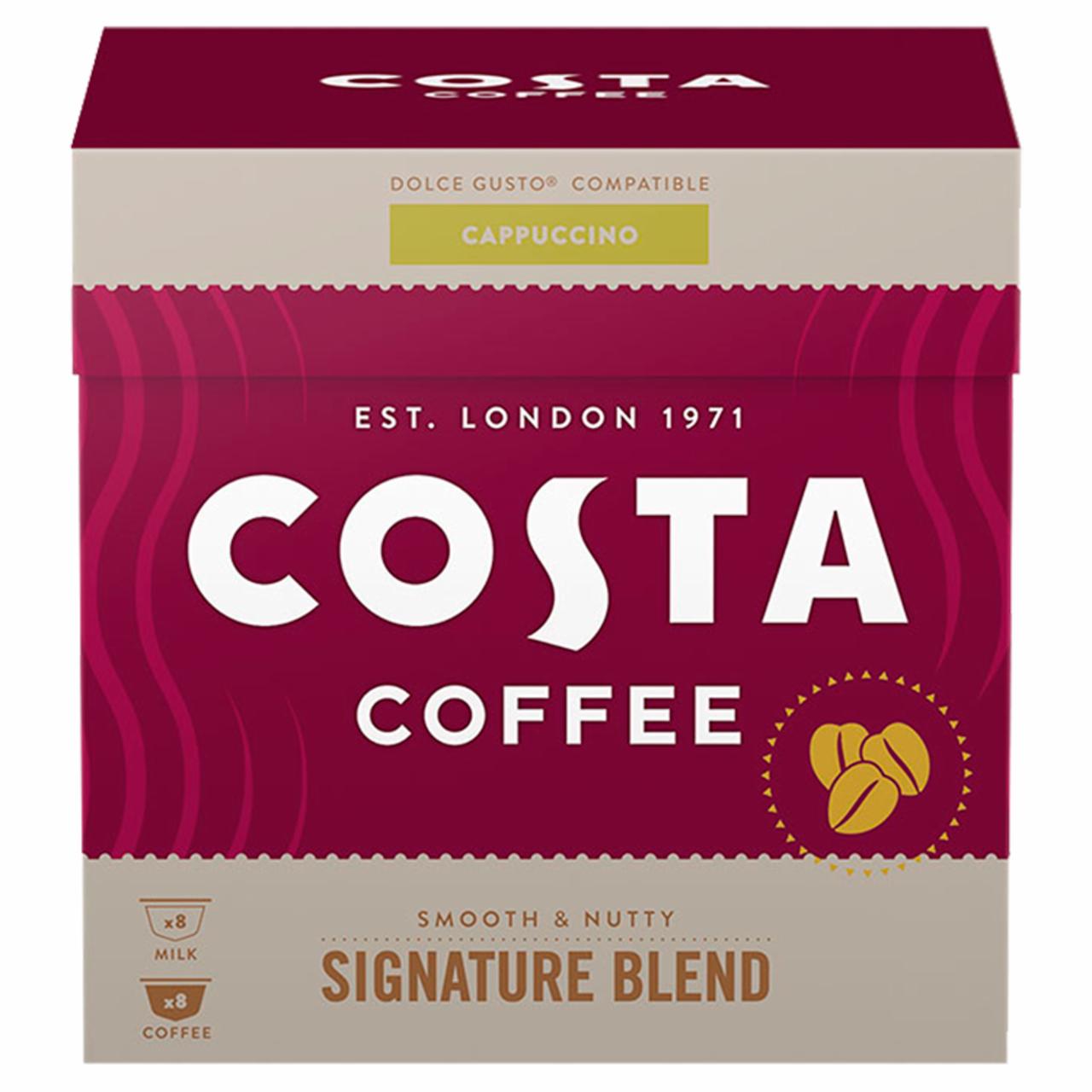 Zdjęcia - Costa Coffee Signature Blend Cappuccino Kawa w kapsułkach 146,4 g (8 x 7,6 g i 8 x 10,7 g)