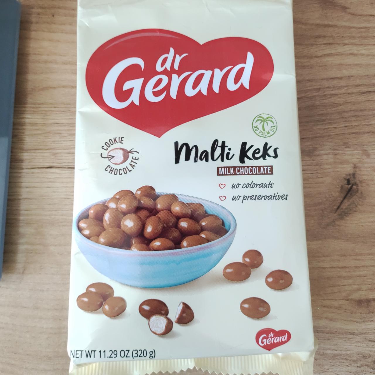 Zdjęcia - dr Gerard Malti Keks Herbatniki w czekoladzie mlecznej 320 g