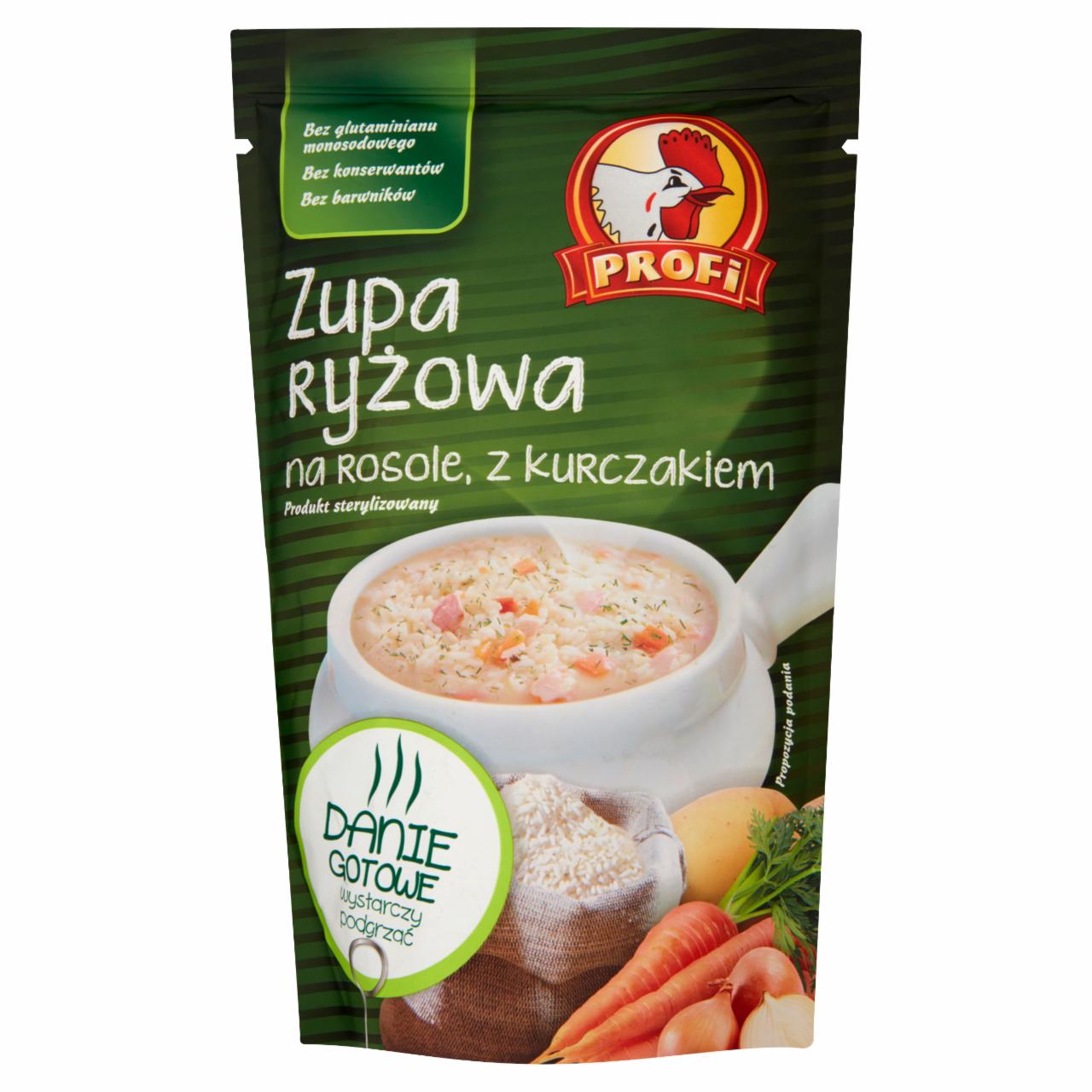 Zdjęcia - Profi Zupa ryżowa na rosole z kurczakiem 450 g