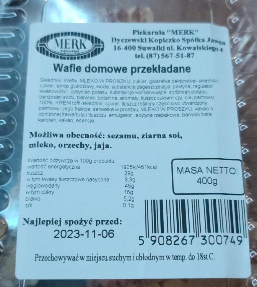 Zdjęcia - Wafle domowe przekładane MERK