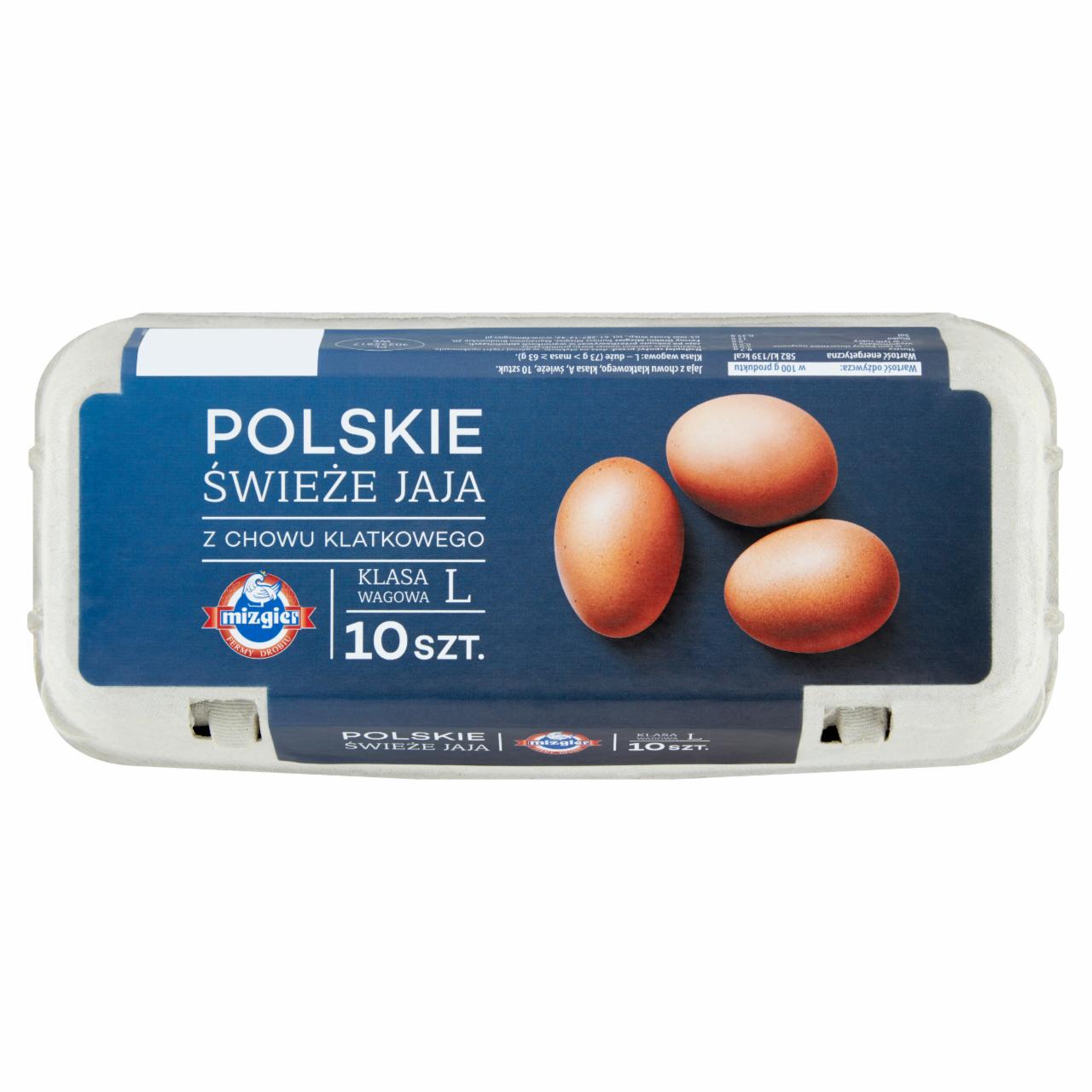 Zdjęcia - Mizgier Polskie świeże jaja z chowu klatkowego L 10 sztuk
