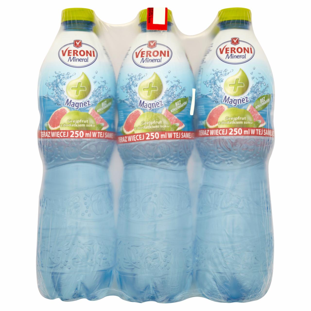 Zdjęcia - Veroni Mineral Grejpfrut z dodatkiem soku Napój niegazowany 6 x 1,75 l