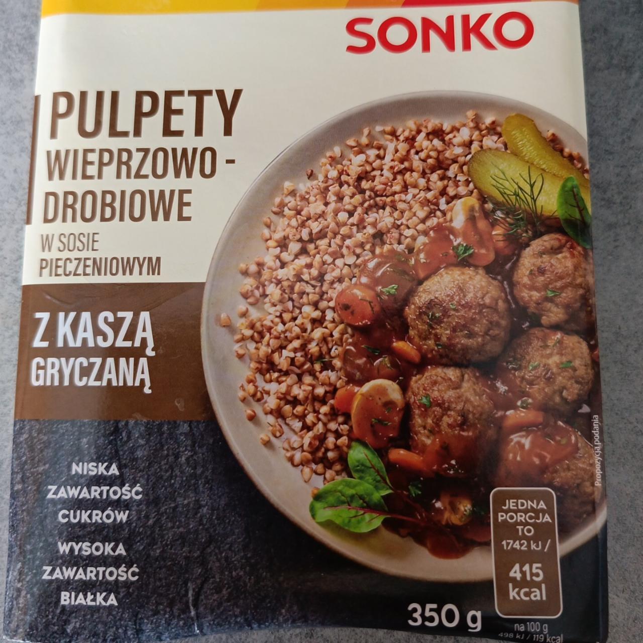 Zdjęcia - Pulpety Wieprzowo-drobiowe w sosie pieczeniowym z kaszą gryczaną SONKO