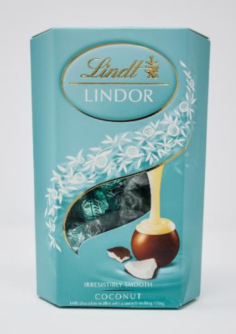 Zdjęcia - Lindt Lindor Pralinki z czekolady mlecznej z nadzieniem kokosowym 200 g