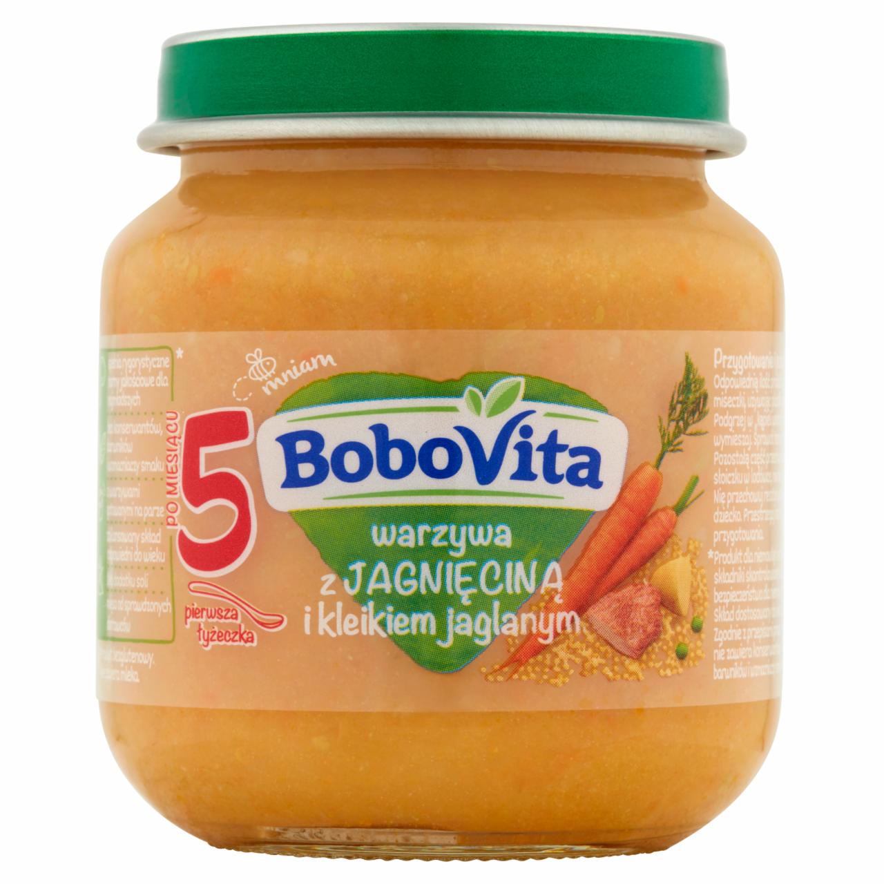 Zdjęcia - BoboVita Warzywa z jagnięciną i kleikiem jaglanym po 5 miesiącu 125 g