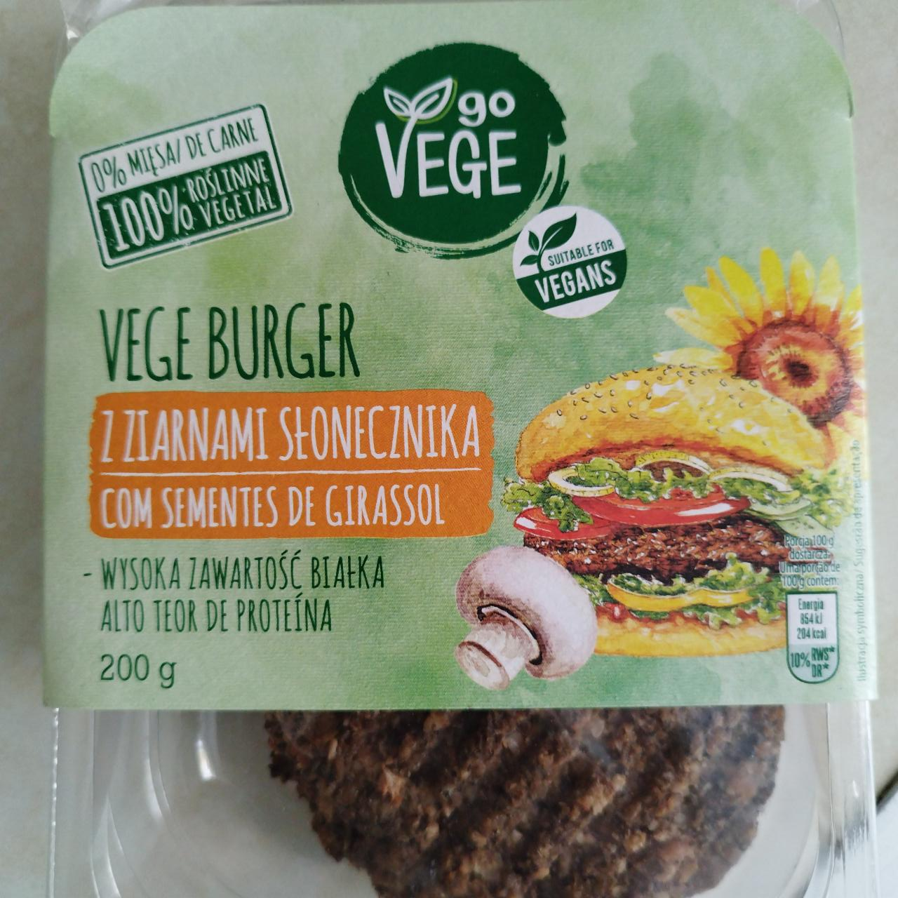 Zdjęcia - Vege Burger z ziarnami słonecznika Go Vege
