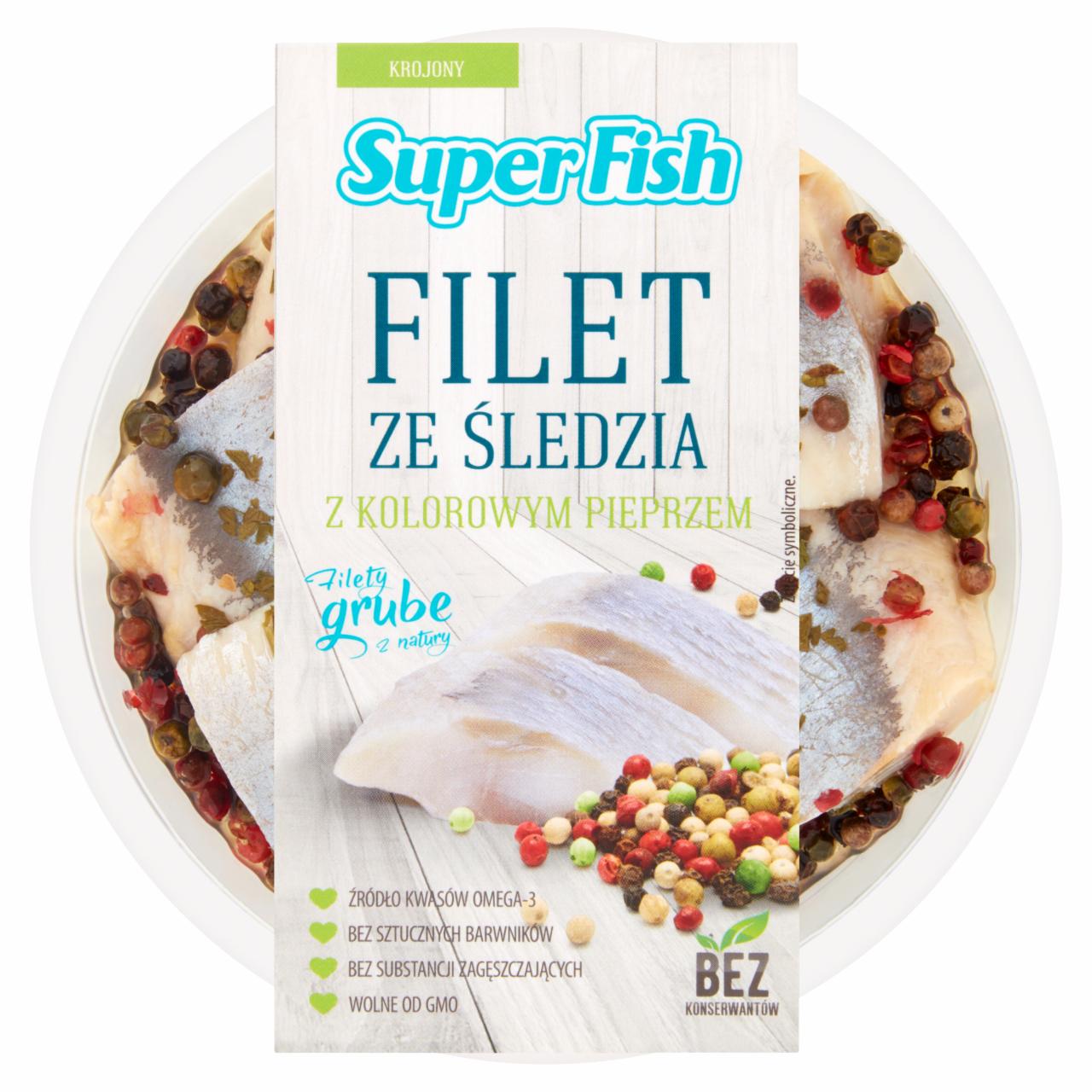 Zdjęcia - SuperFish Filety ze śledzia & kolorowy pieprz 200 g