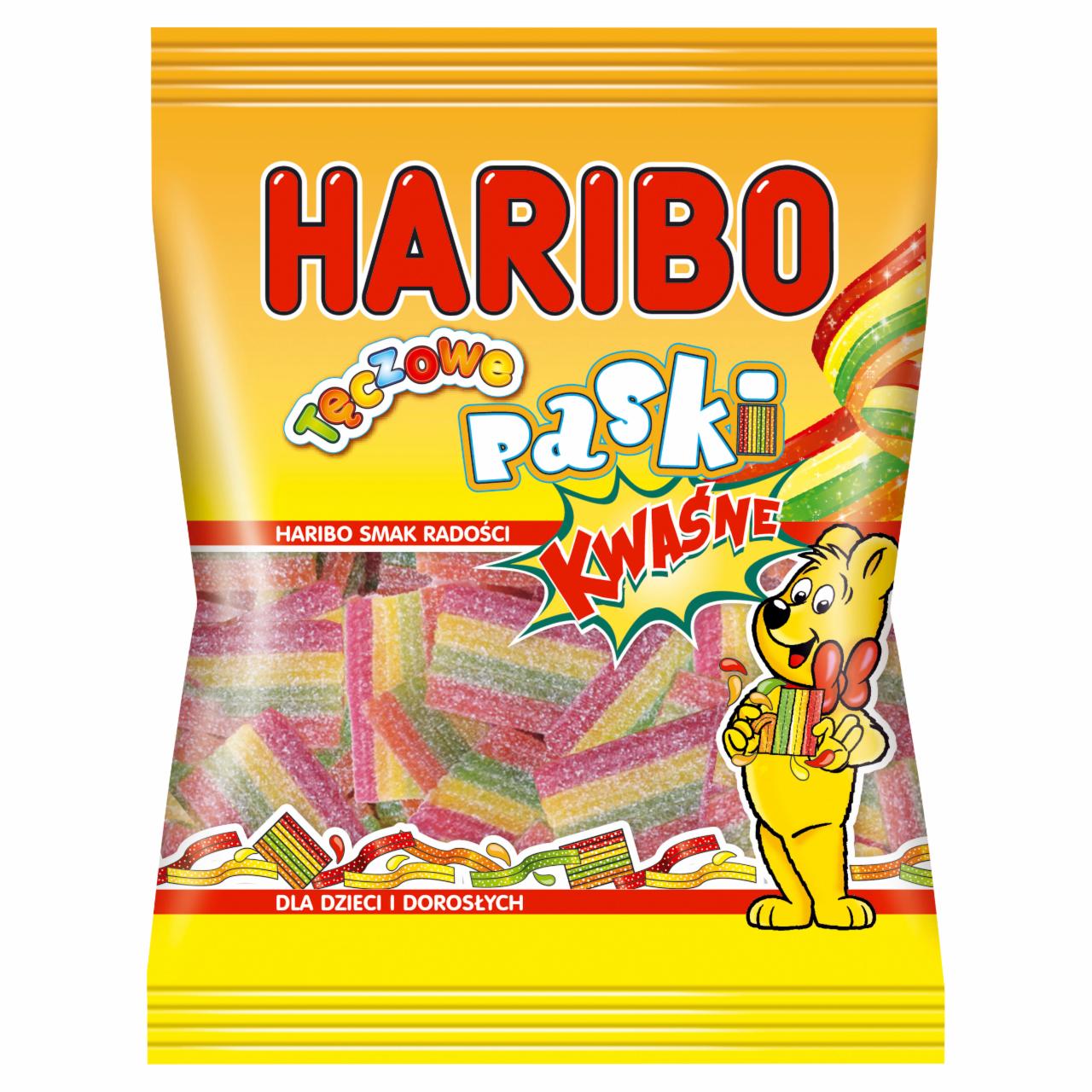 Zdjęcia - Haribo Tęczowe paski Kwaśne żelki owocowe 100 g