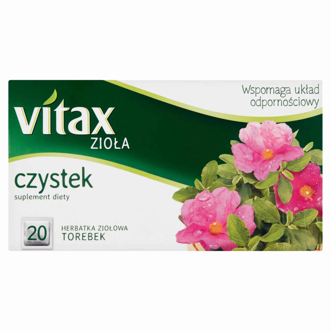 Zdjęcia - Vitax Zioła Suplement diety herbatka ziołowa czystek 30 g (20 x 1,5 g)