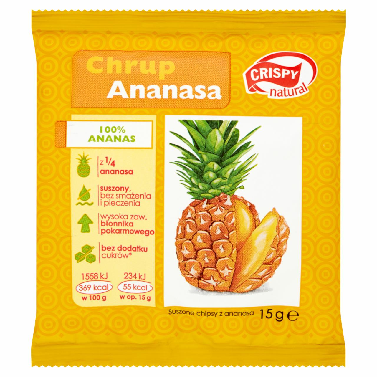 Zdjęcia - Suszone chipsy z ananasa Crispy Natural