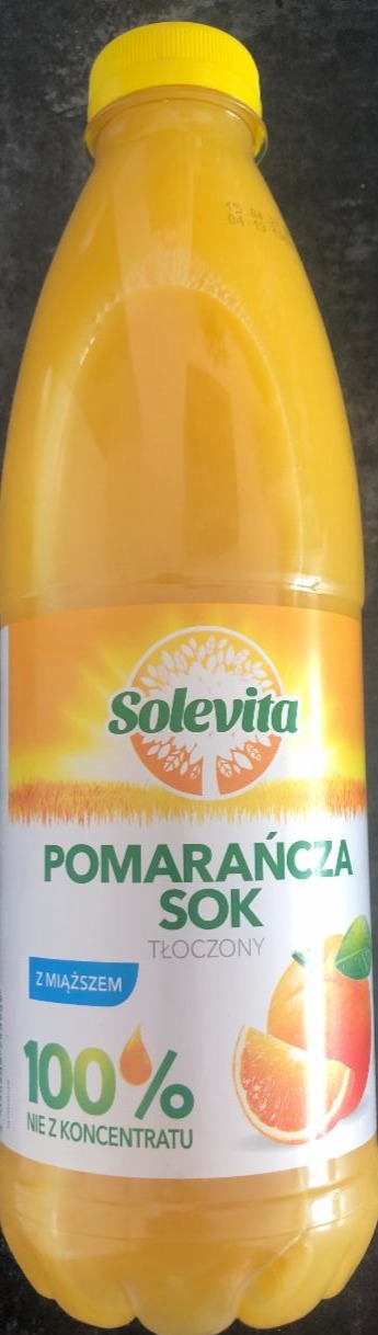 Zdjęcia - Pomarańcza sok tłoczony z miąższem Solevita