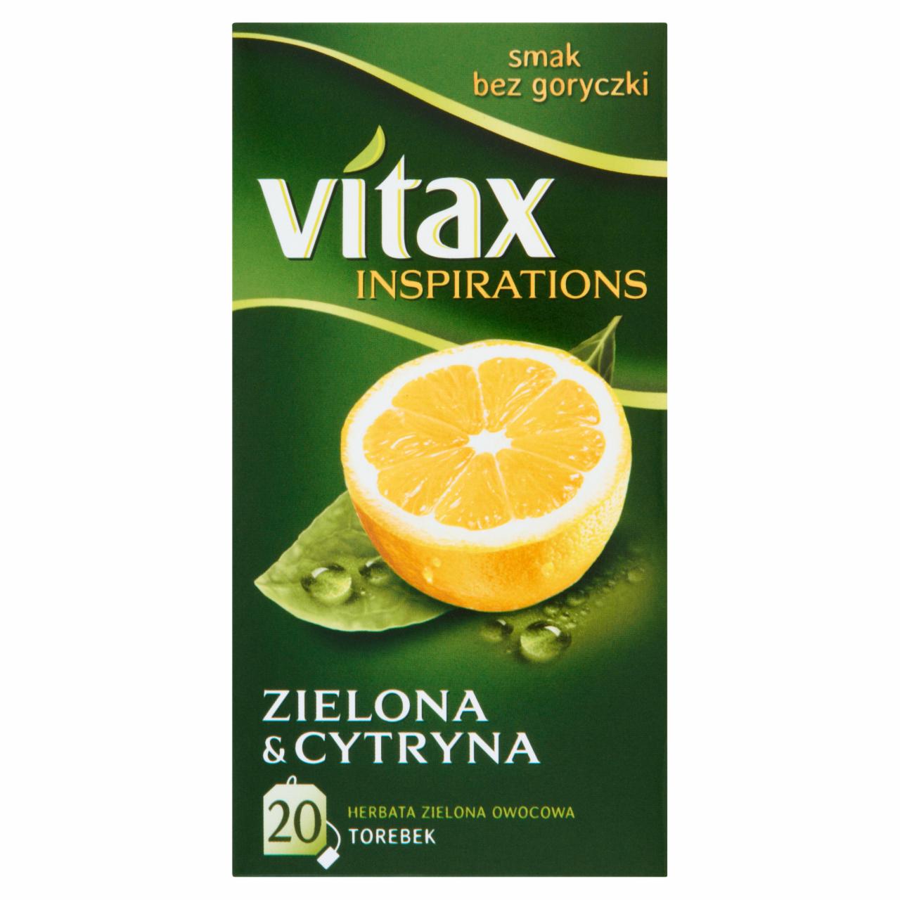 Zdjęcia - Vitax Inspirations Herbata zielona owocowa aromatyzowana 30 g (20 x 1,5 g)
