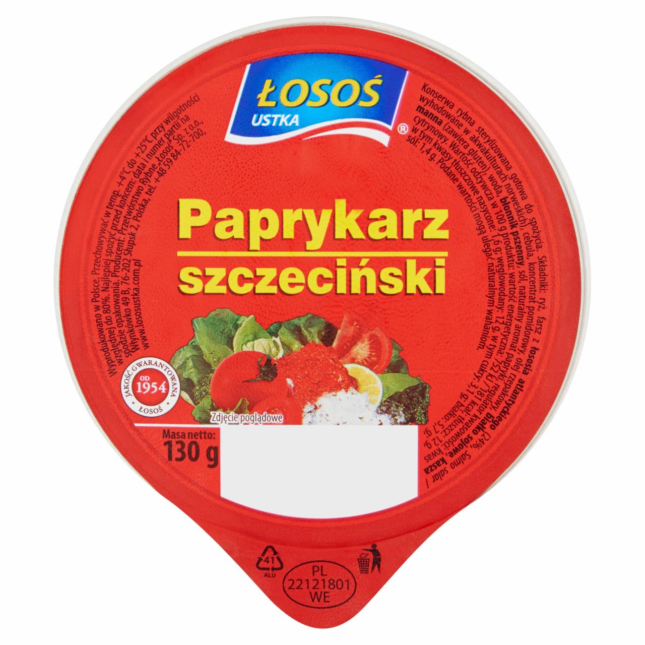 Zdjęcia - Łosoś Ustka Paprykarz szczeciński 130 g