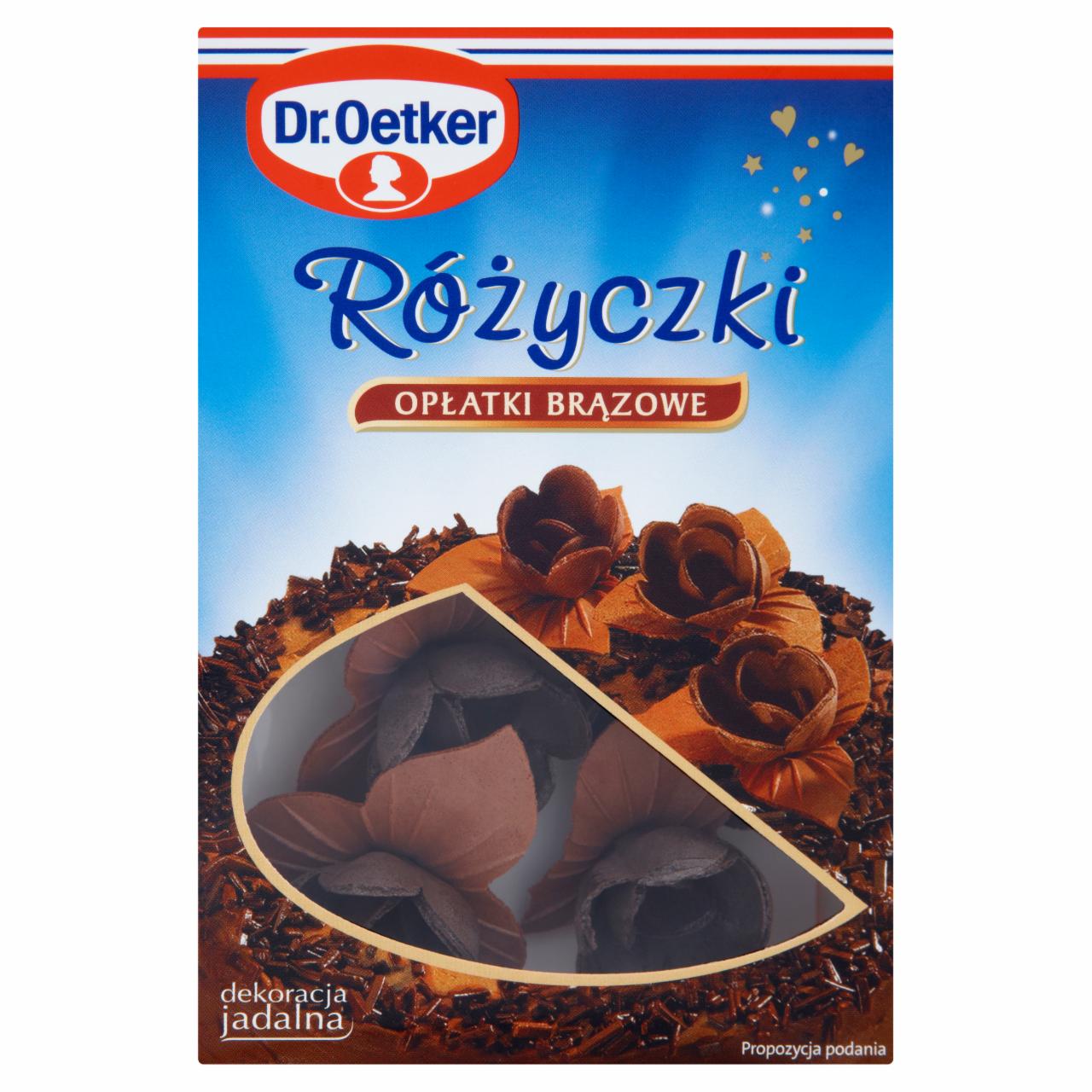 Zdjęcia - Dr. Oetker Różyczki opłatki brązowe 6 sztuk