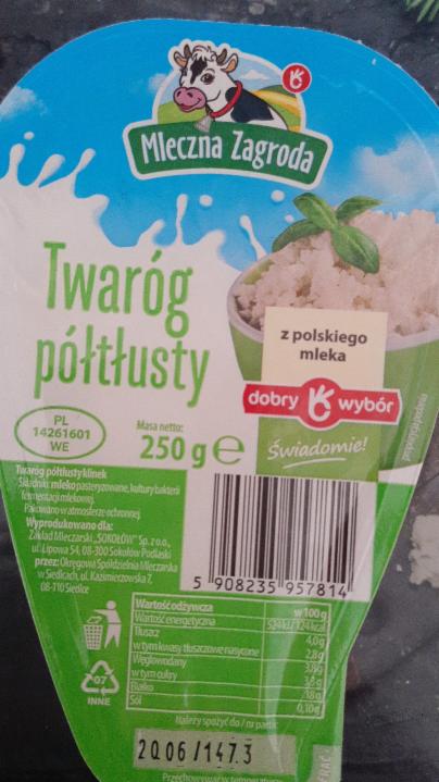 Zdjęcia - twaróg półtłusty Mleczna zagroda