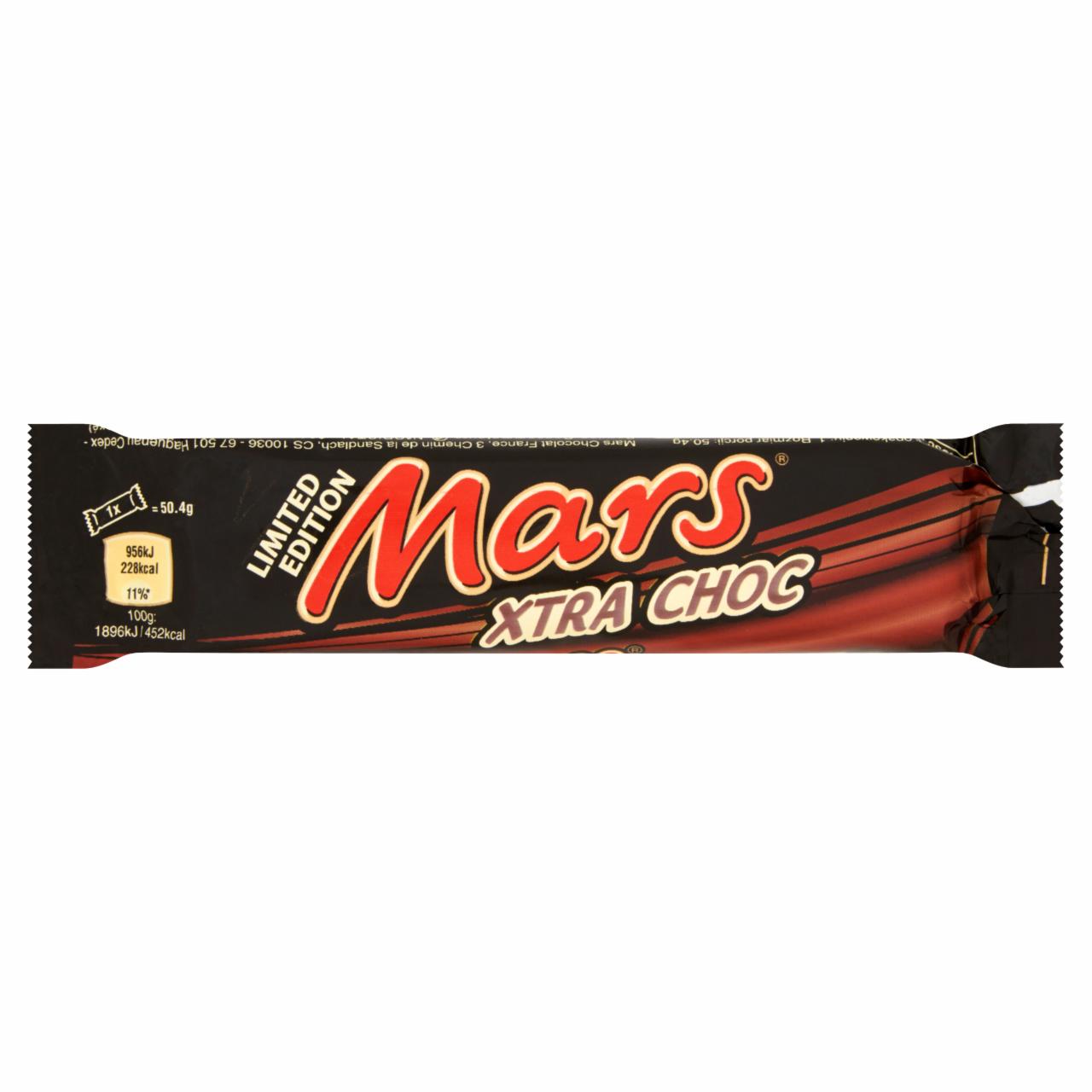 Zdjęcia - Mars Xtra Choc Baton z nugatowym nadzieniem oblany karmelem i czekoladą 50,4 g