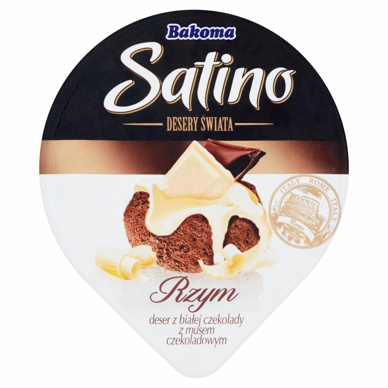 Zdjęcia - Bakoma Satino Desery Świata Rzym Deser z białej czekolady z musem czekoladowym 105 g