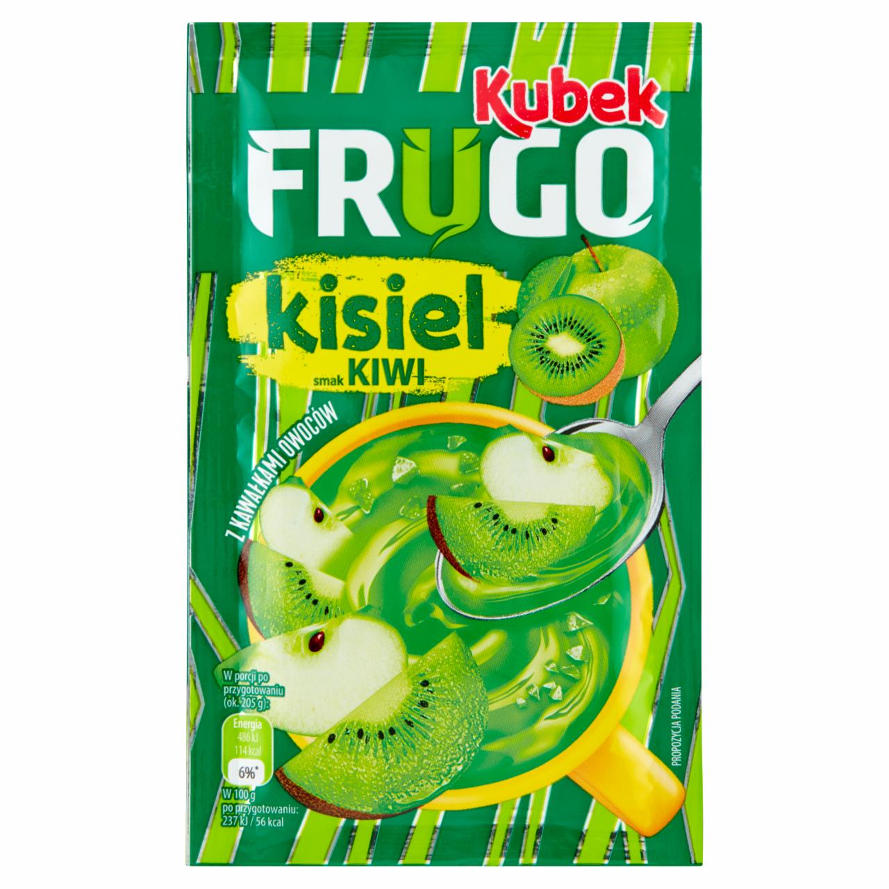 Zdjęcia - Kubek Frugo Kisiel z kawałkami owoców smak kiwi 30 g