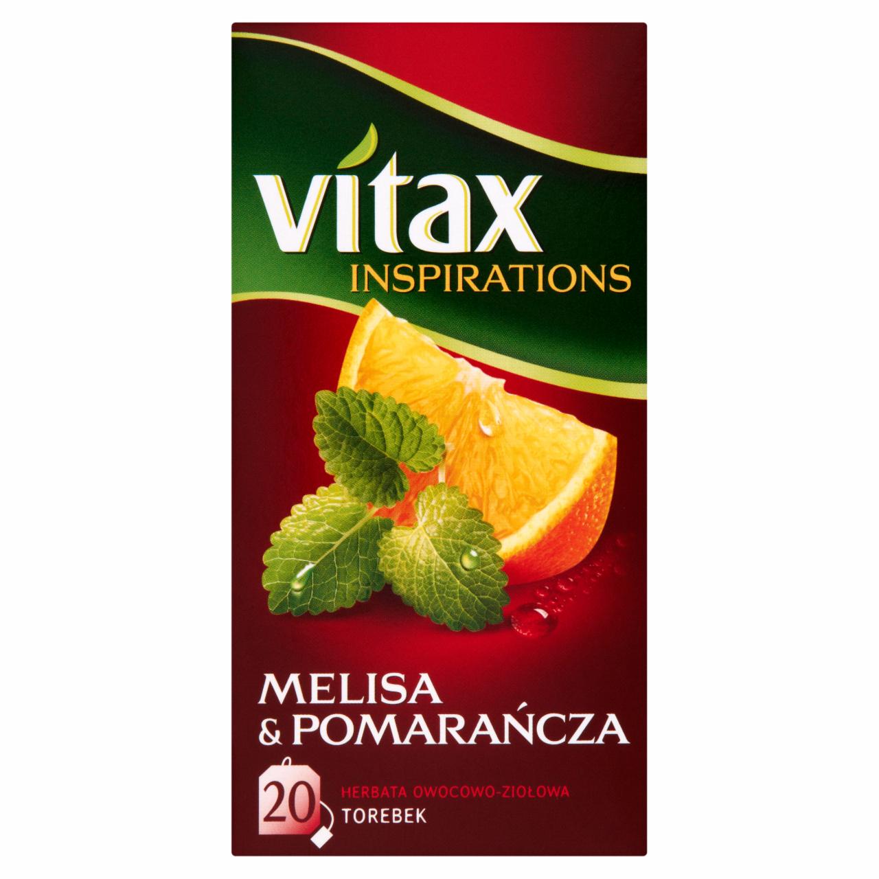 Zdjęcia - Vitax Inspiracje Herbatka owocowo-ziołowa aromatyzowana melisa & pomarańcza 33 g (20 x 1,65 g)