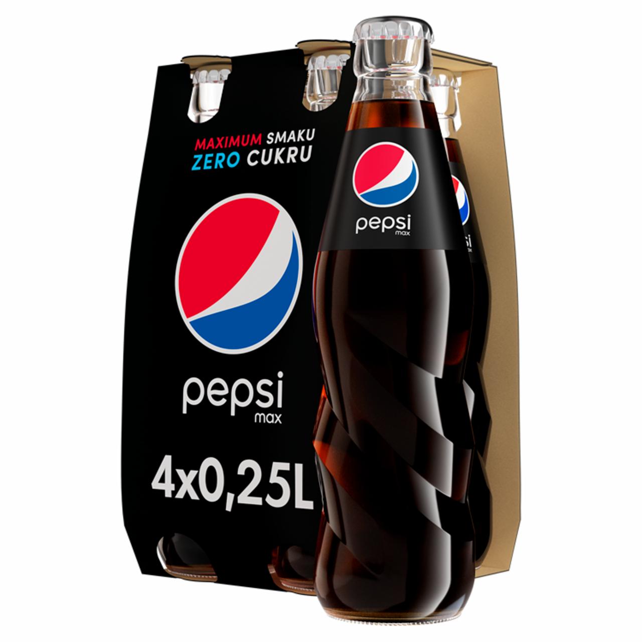 Zdjęcia - Pepsi Max Napój gazowany 4 x 250 ml