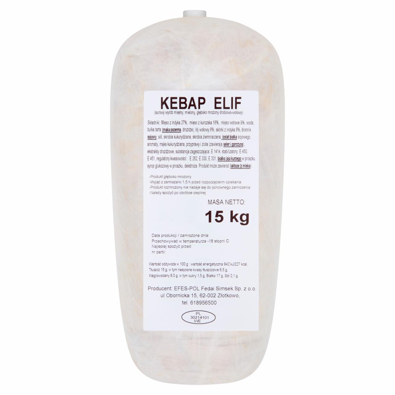 Zdjęcia - Kebap Elif drobiowo-wołowy 15 kg