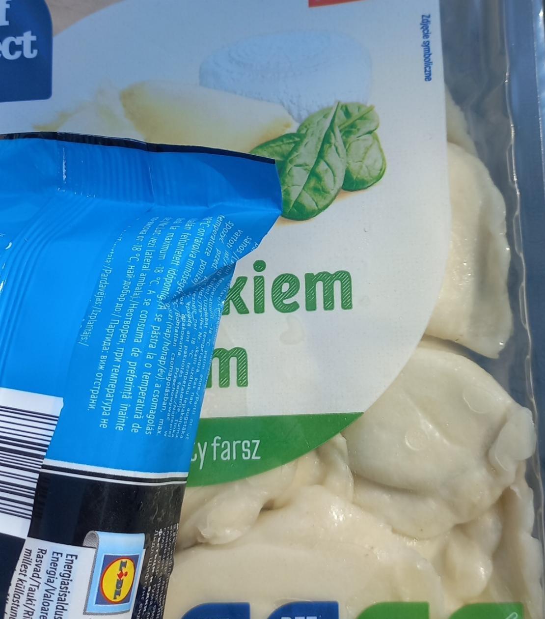 Zdjęcia - Pierogi z szpinakiem o serem Lidl