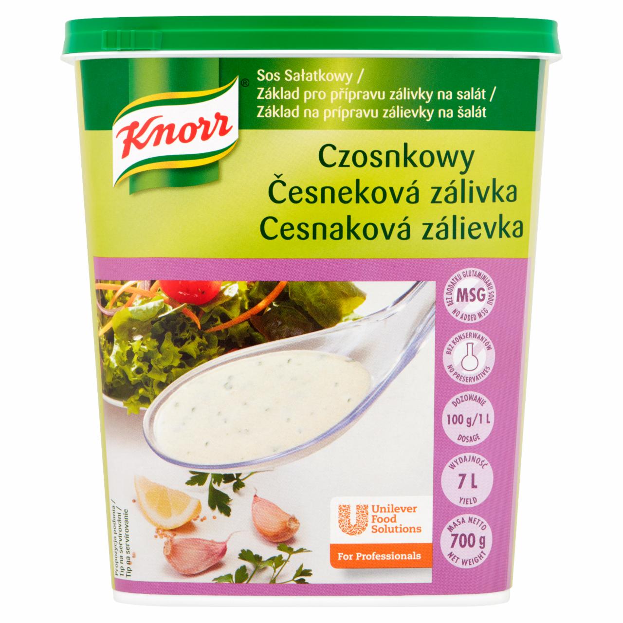Zdjęcia - Knorr Sos sałatkowy czosnkowy 700 g