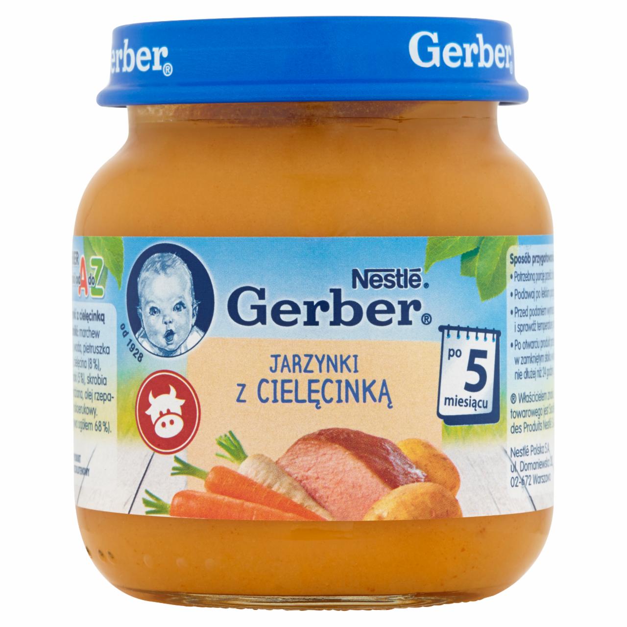 Zdjęcia - Gerber Jarzynki z cielęcinką dla niemowląt po 5. miesiącu 125 g