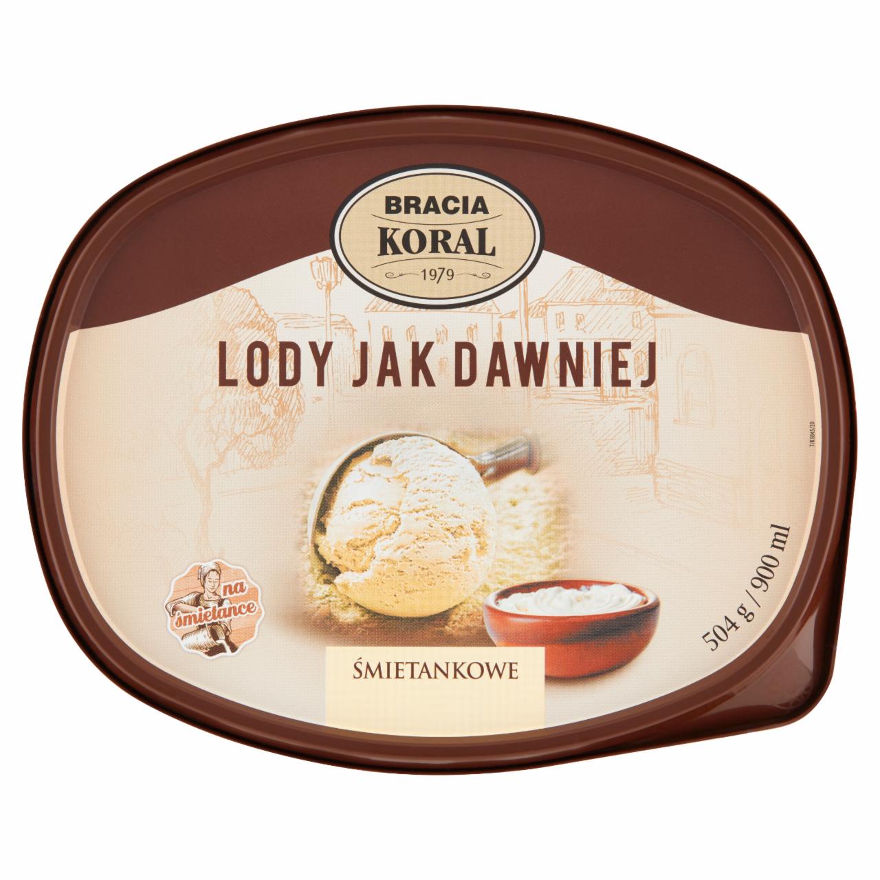 Zdjęcia - Bracia Koral Jak dawniej Lody śmietanowe 900 ml