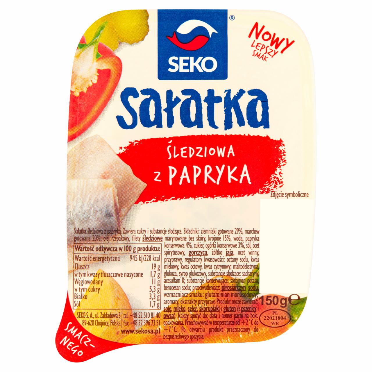 Zdjęcia - Seko Sałatka śledziowa z papryką 150 g