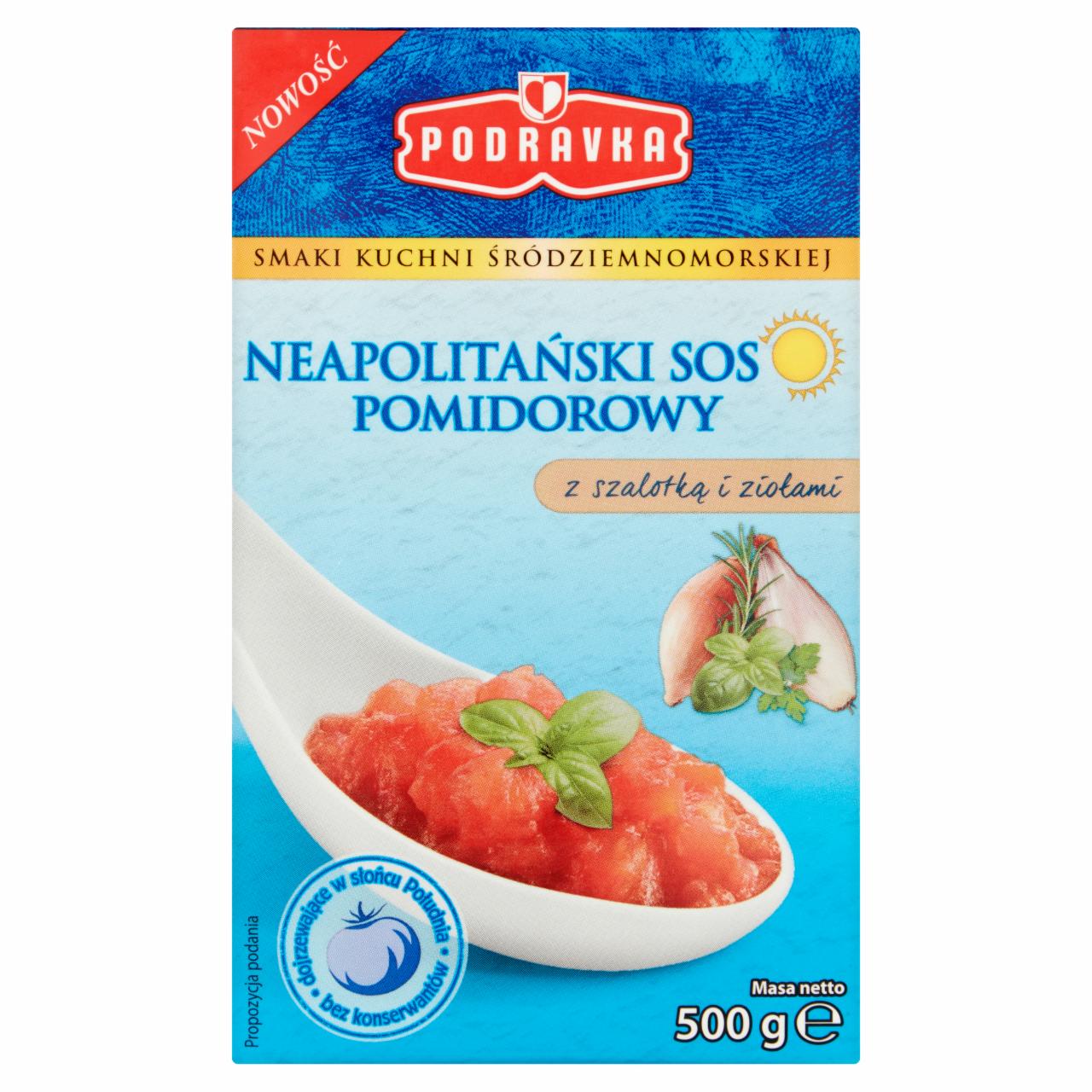 Zdjęcia - Podravka Neapolitański sos pomidorowy z szalotką i ziołami 500 g