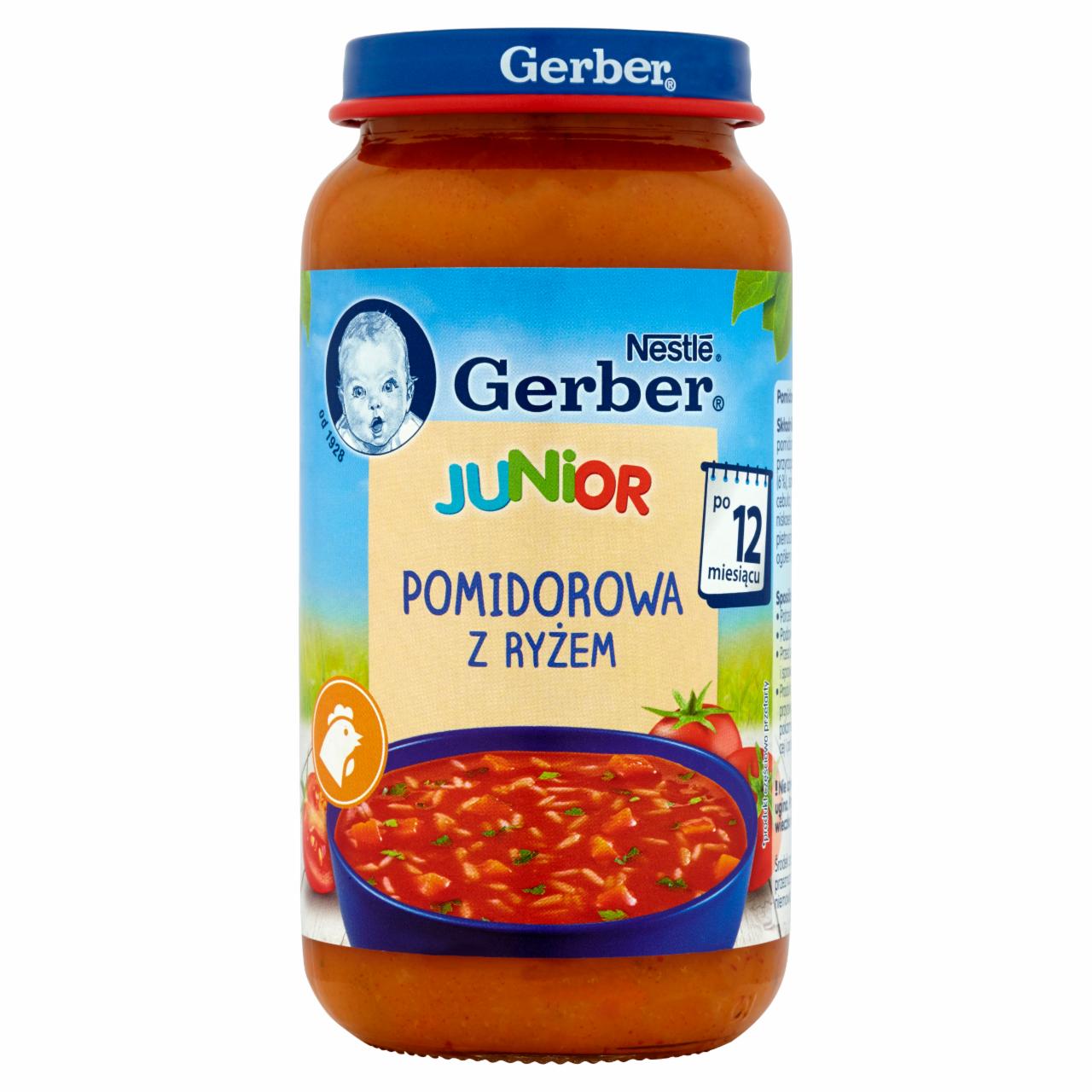 Zdjęcia - Gerber Pomidorowa z ryżem dla dzieci po 12. miesiącu 250 g