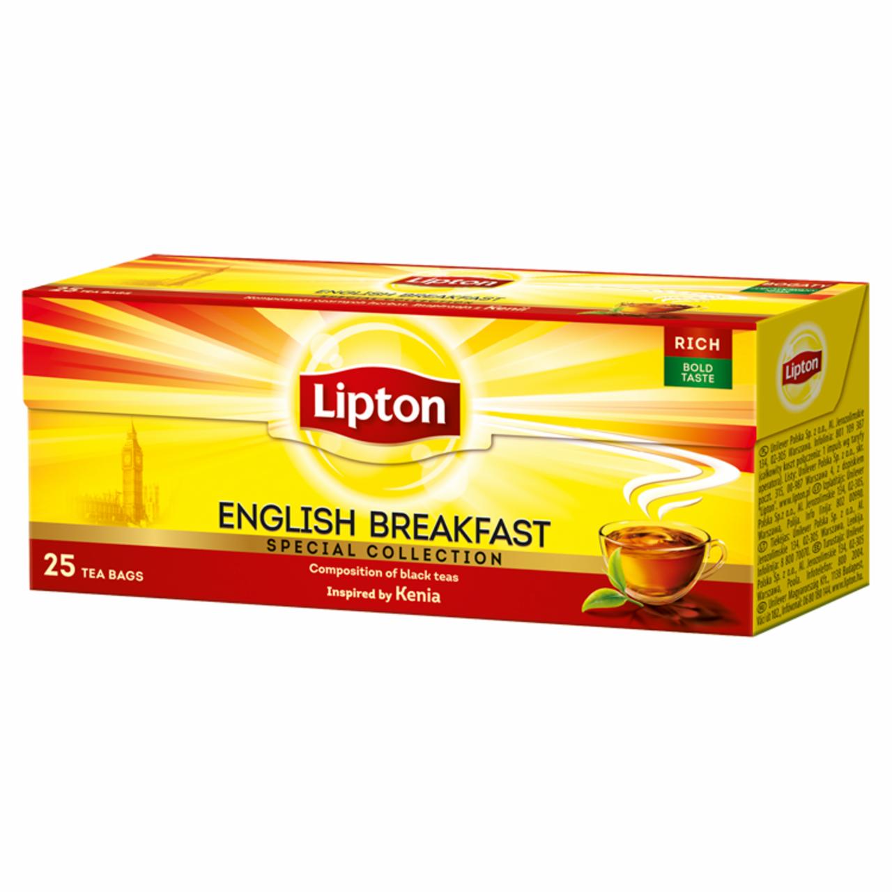 Zdjęcia - Lipton English Breakfast Herbata czarna 50 g (25 torebek)