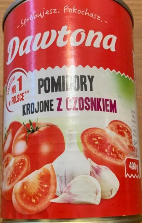 Zdjęcia - Dawtona Pomidory krojone z czosnkiem 400 g