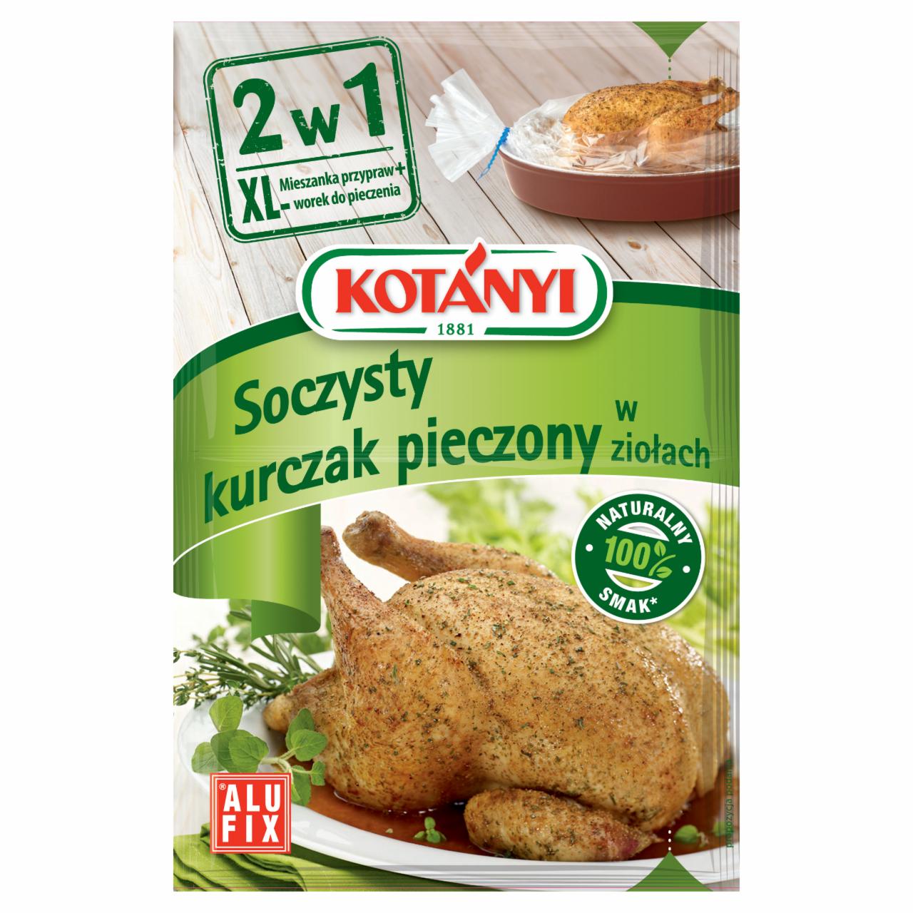 Zdjęcia - Kotányi 2w1 Soczysty kurczak pieczony w ziołach Mieszanka przypraw z workiem do pieczenia 25 g