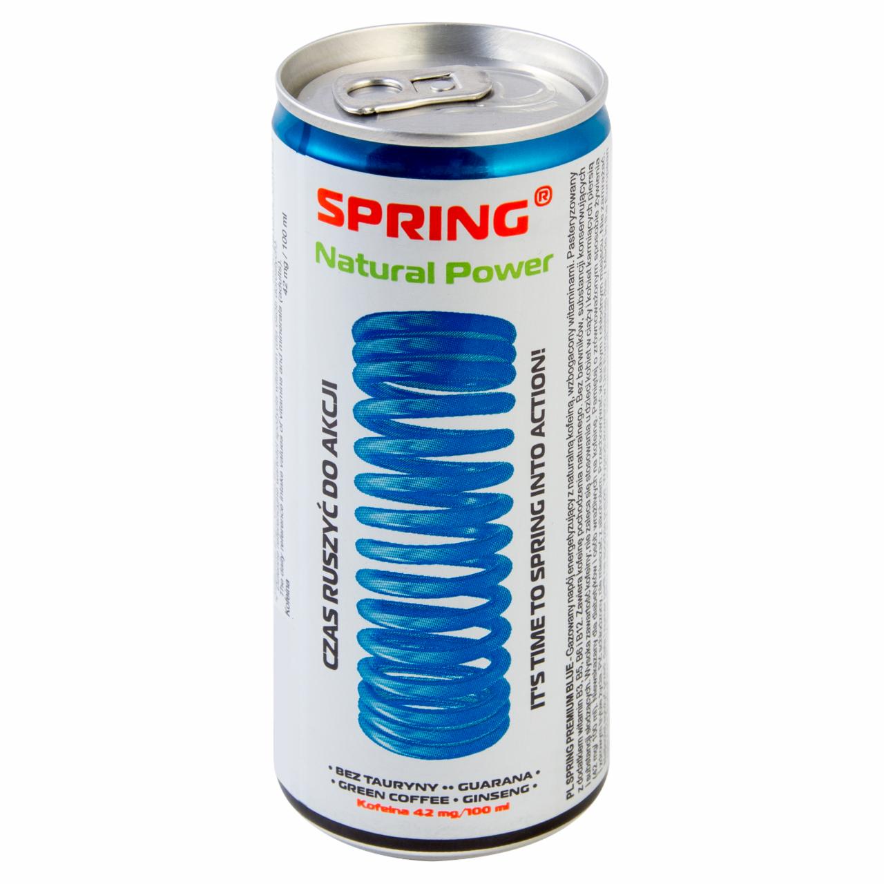 Zdjęcia - Spring Natural Power Gazowany napój energetyzujący 250 ml