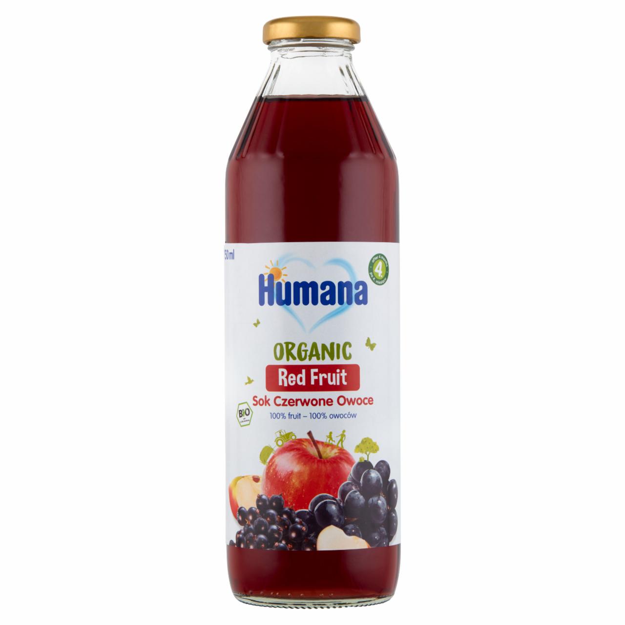 Zdjęcia - Humana Organic Sok czerwone owoce po 4. miesiącu 750 ml