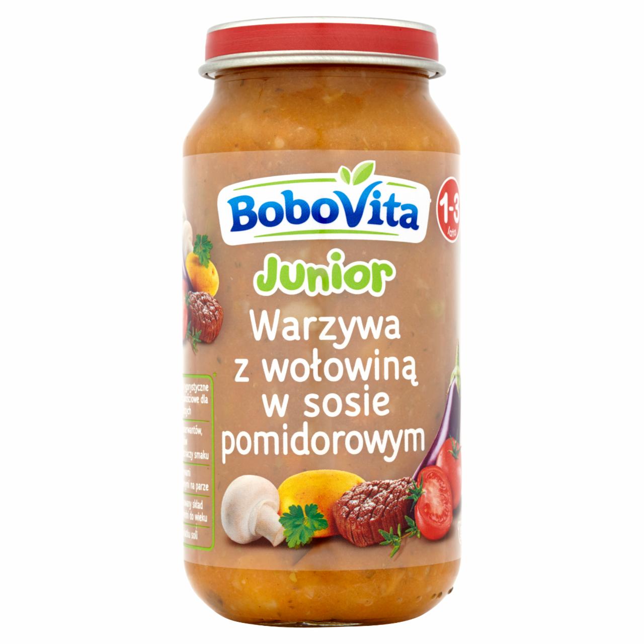Zdjęcia - BoboVita Junior Warzywa z wołowiną w sosie pomidorowym 1-3 lata 250 g