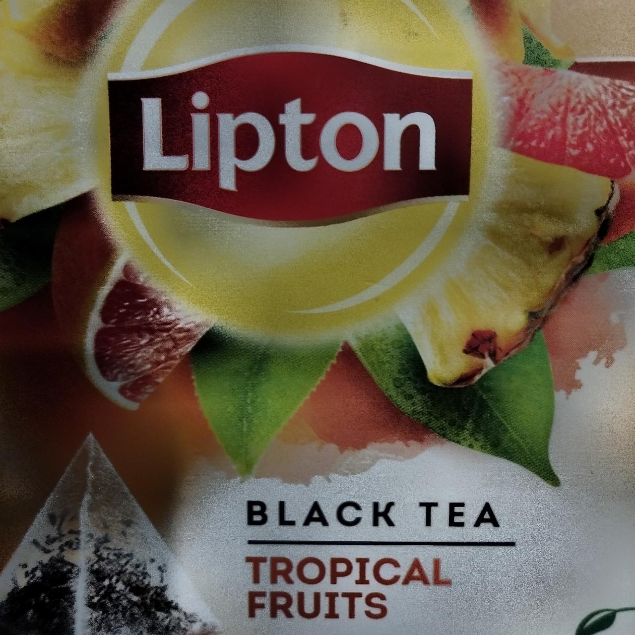 Zdjęcia - Herbata czarna aromatyzowana owoce tropikalne Lipton