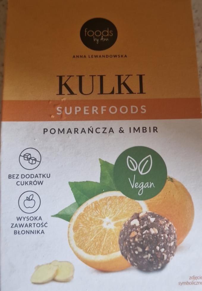 Zdjęcia - Kulki superfoods Pomarańcza & Imbir Foods by Ann
