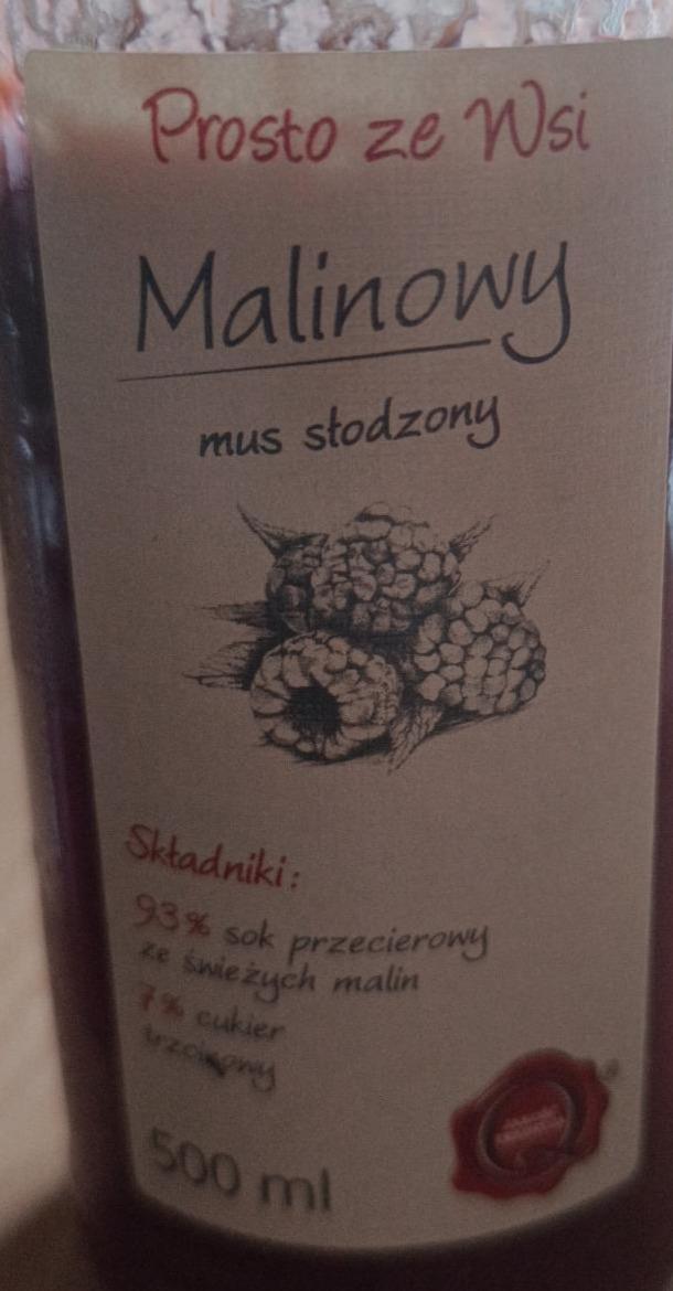 Zdjęcia - Malinowy mus słodzony Prosto ze wsi