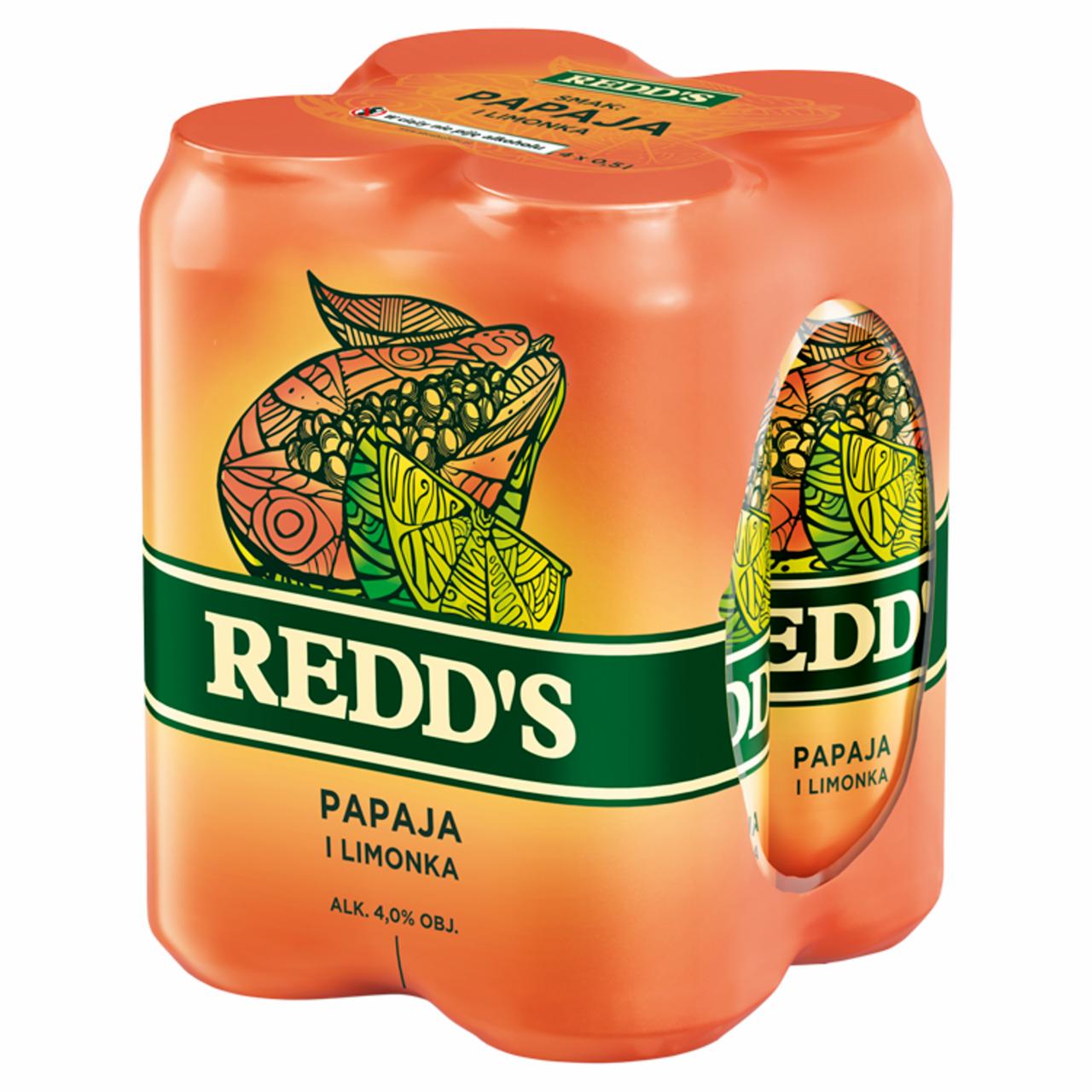 Zdjęcia - Redd's Piwo smak papaja i limonka 4 x 0,5 l