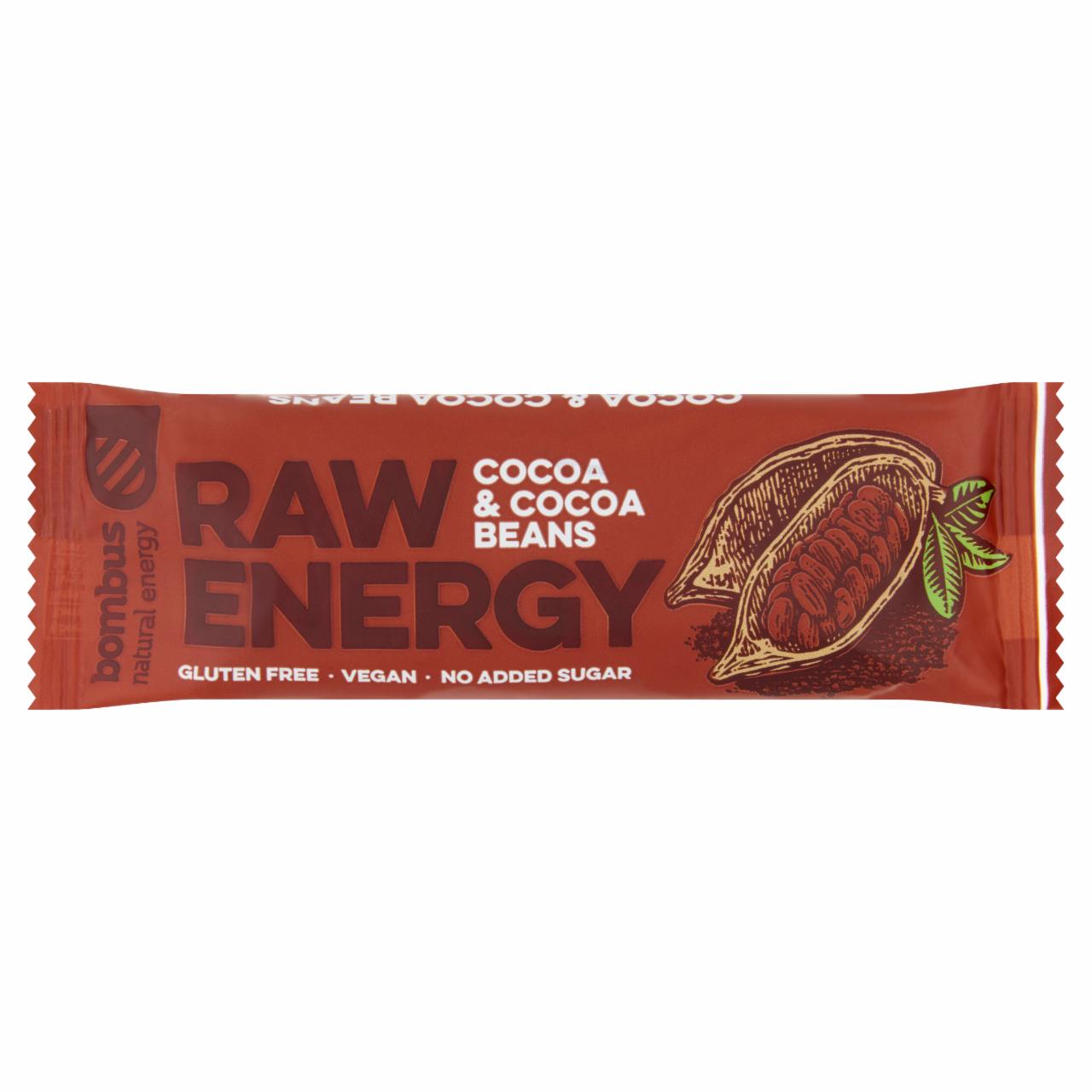 Zdjęcia - Bombus Raw Energy Cocoa & Cocoa Beans Baton owocowy 50 g