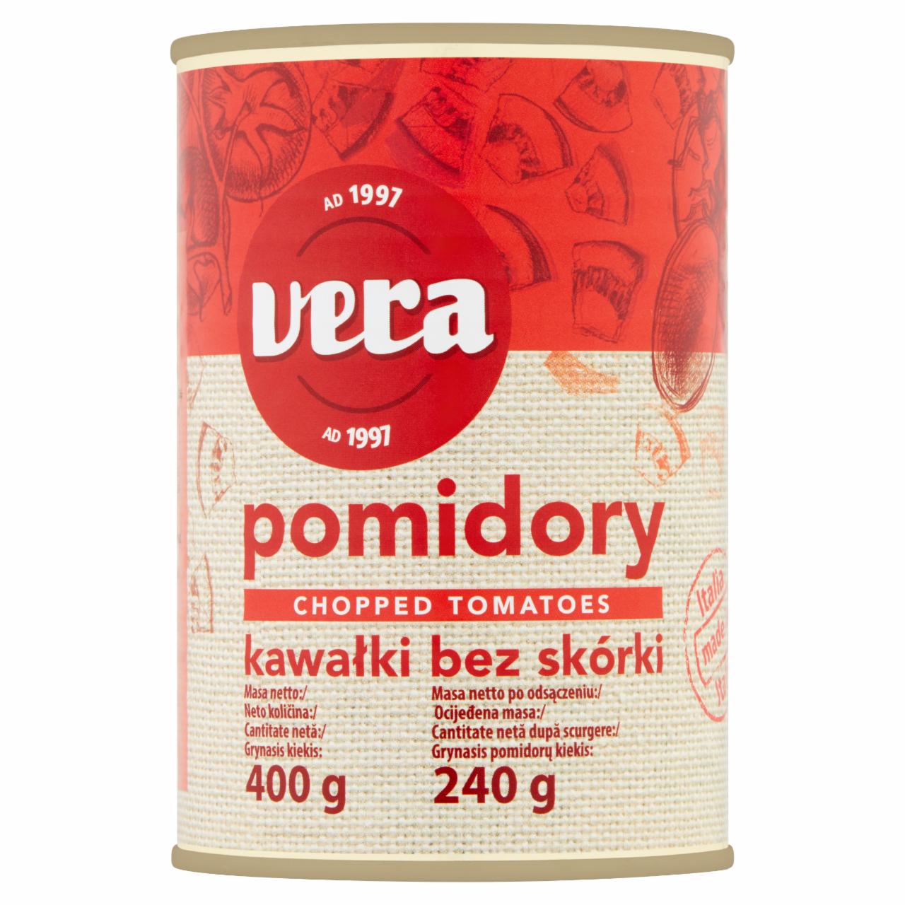 Zdjęcia - Vera Pomidory kawałki bez skórki 400 g