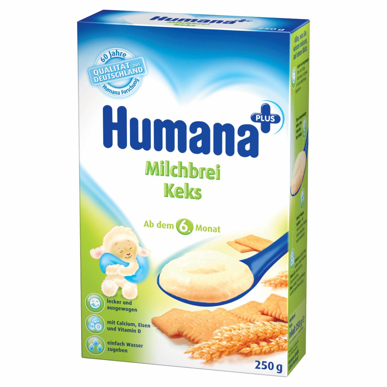 Zdjęcia - Humana Kaszka mleczna z herbatnikiem od 6. miesiąca 250 g